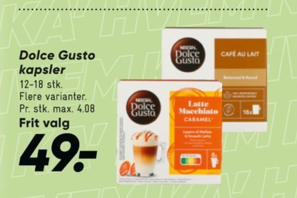 Nescafe Dolce Gusto Cafe Au Lait, Kaffekapsler