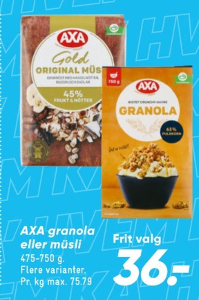 Axa, Crunchy havre Granola 