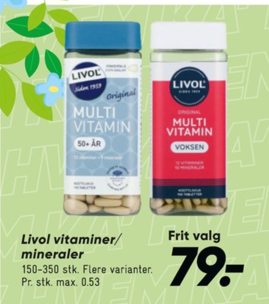 Livol Multi, Vitaminer