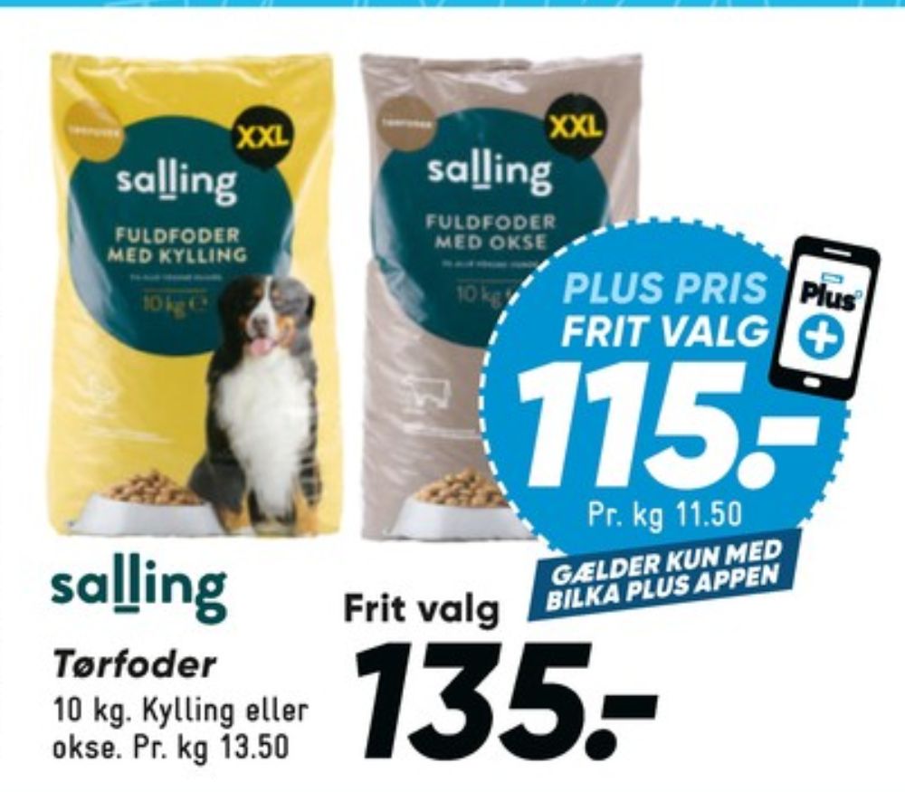 Salling, Hundefoder