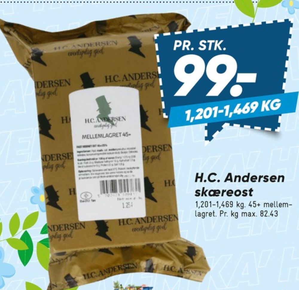 HC Andersen, Skæreost Mellemlagret 45+