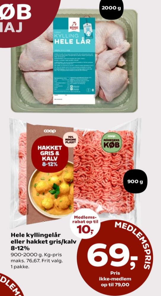 Coop, Hakket kalv og grisekød 8-12%