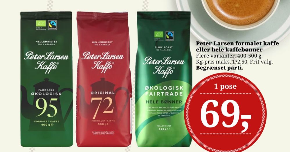 Peter Larsen Blanding 72, Kaffe Formalet