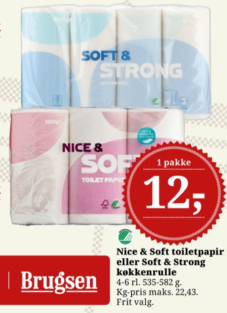 Coop Nice & Soft, Toiletpapir