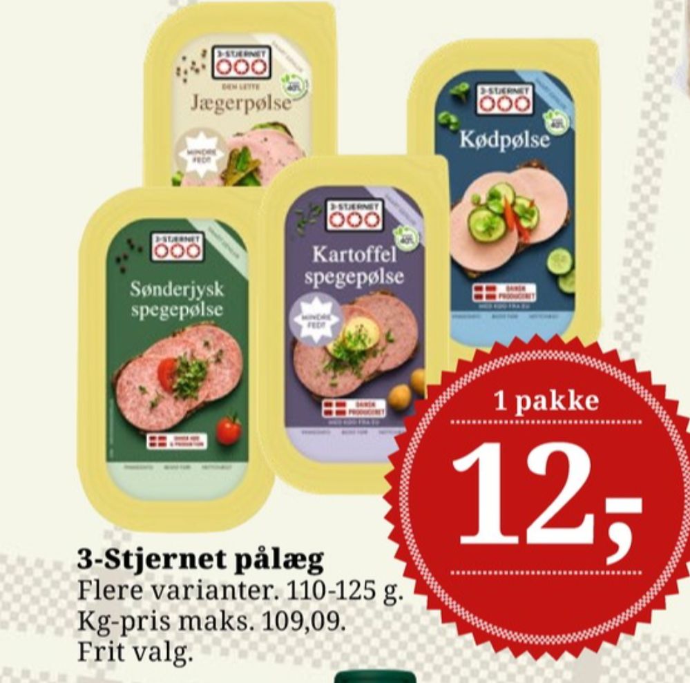 3-stjernet Gul bordpak, Sønderjysk Spegepølse