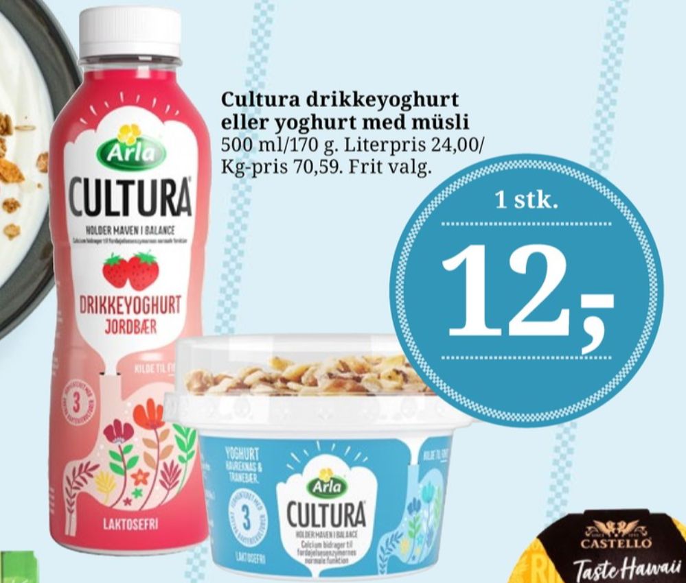Cultura, Drikkeyoghurt Jordbær