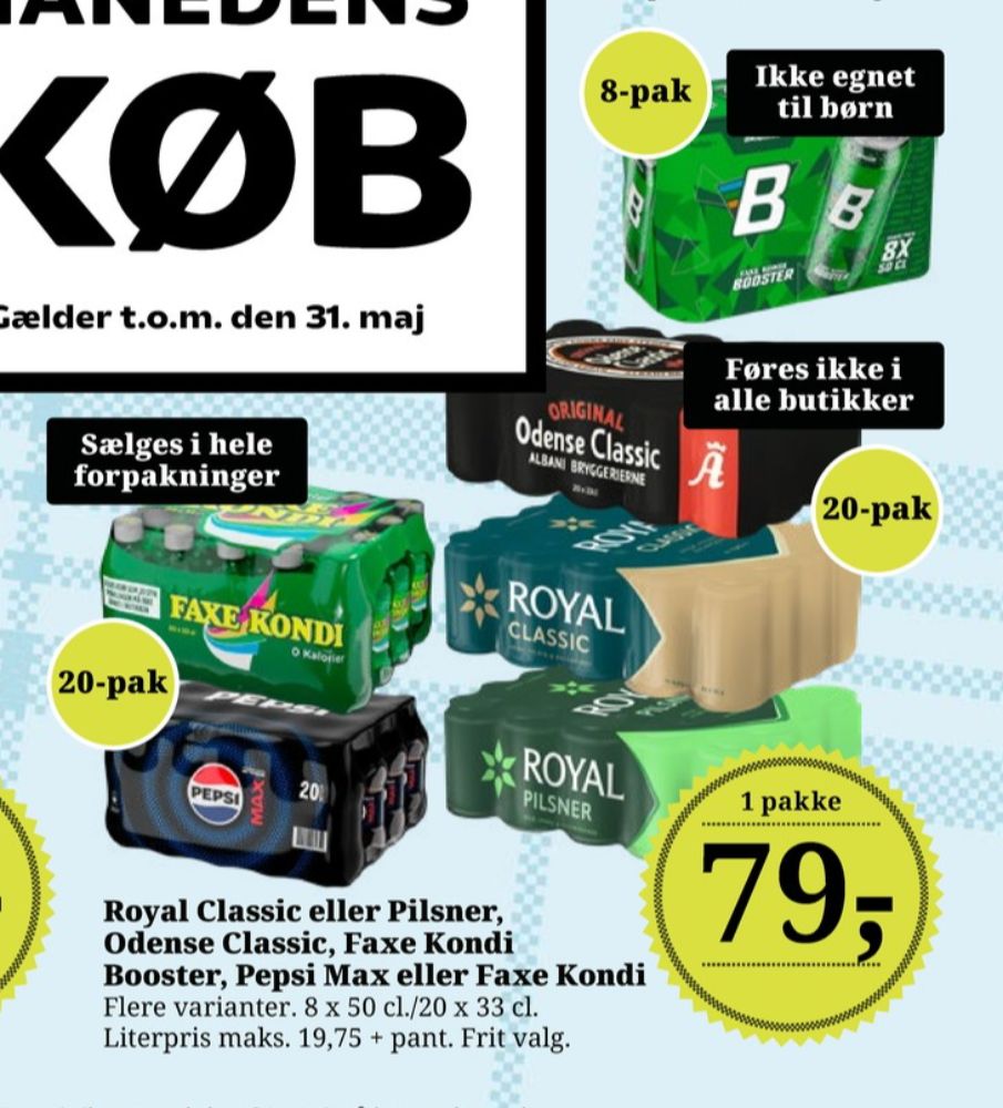 Royal 0,0 Classic, Øl - Alkoholfri 20 pk.