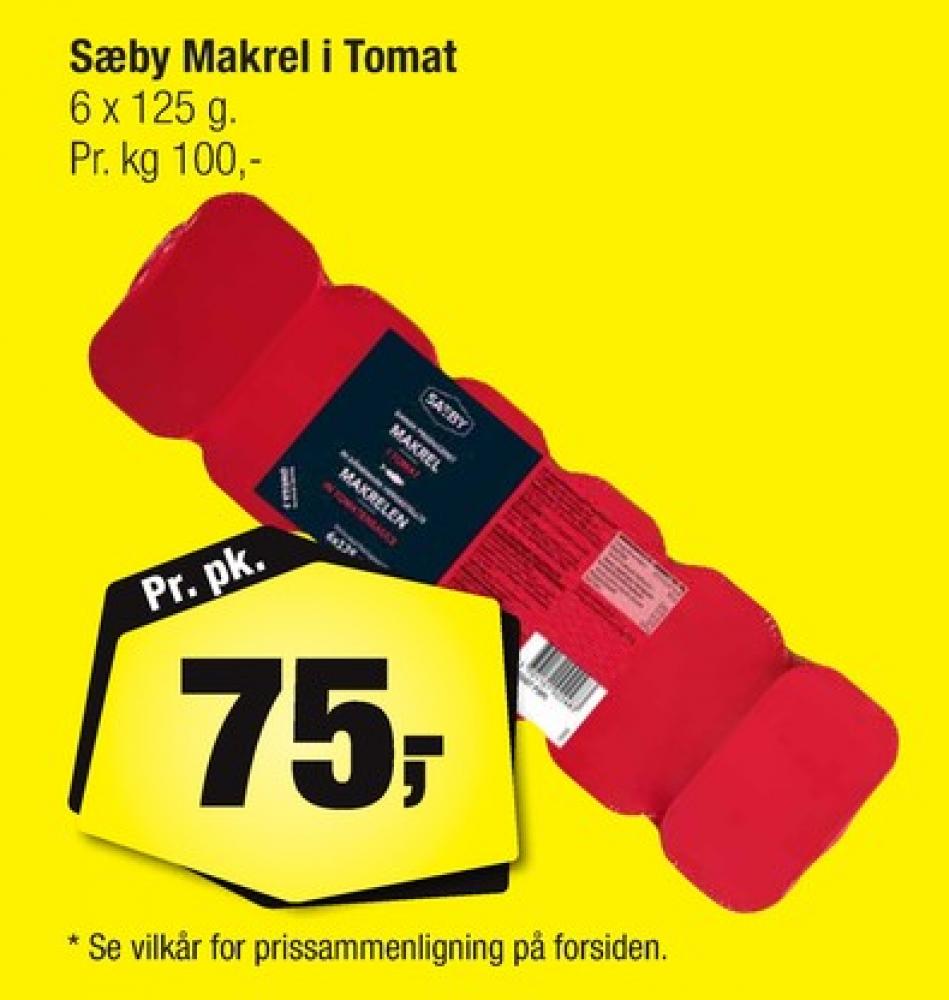 Sæby, Makrelfilet i Tomat