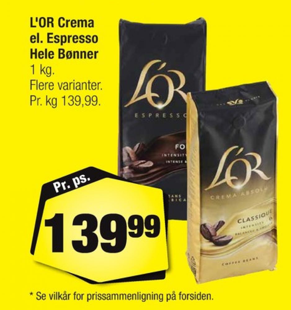 LOR Crema Absolu Classique, Kaffebønner