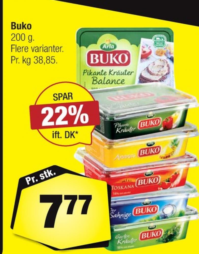 Buko, Smøreost Pikante Kräuter