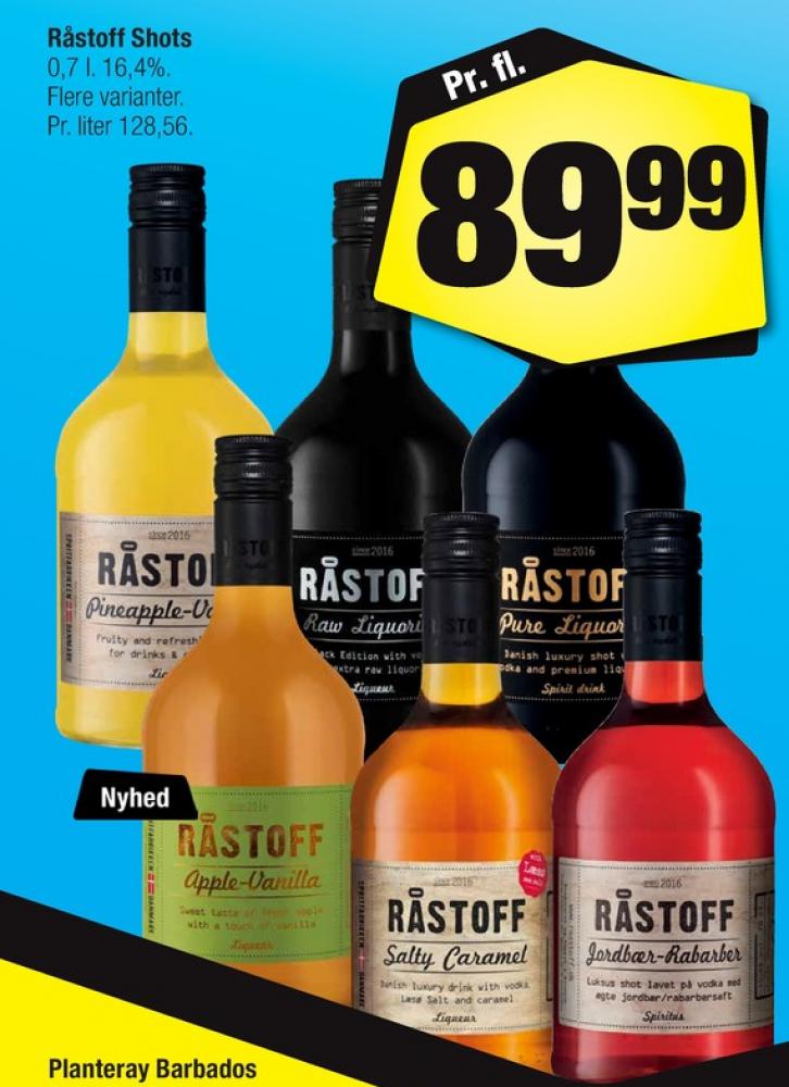 Råstoff Salty Caramel, Shots