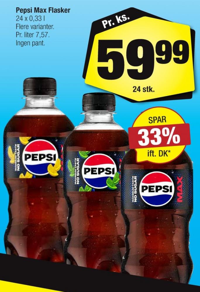 Pepsi Max Lemon, Cola 24 pk.
