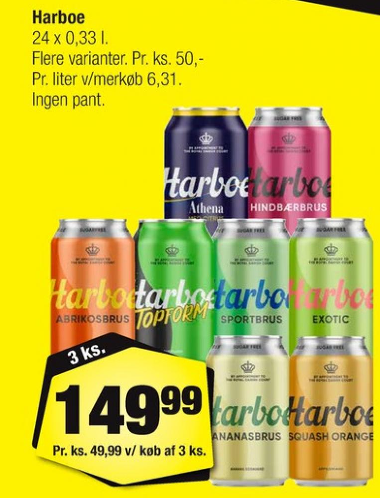 Harboe Hindbærbrus, Hindbærsodavand 24 pk.