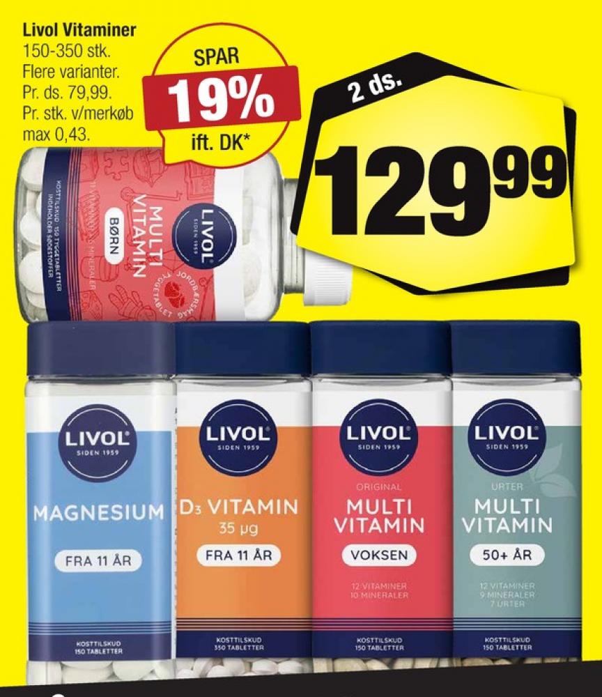 Livol Multi, Vitaminer