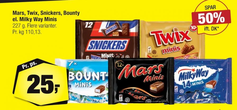 Bounty Minis, Chokoladebar