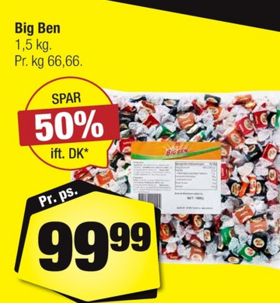 Carletti Big Ben, Karameller Blandede