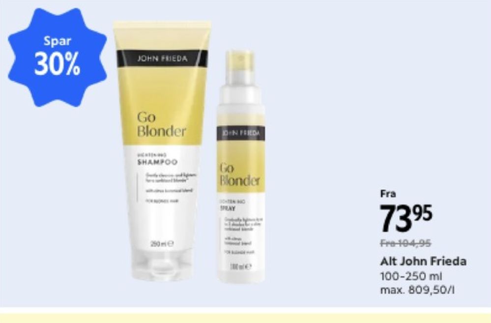 John Frieda Go blonder, Shampoo