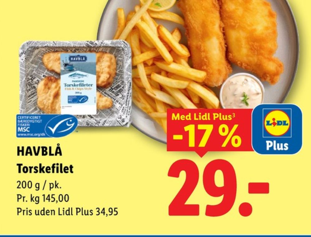 Havblå, Torskefilet