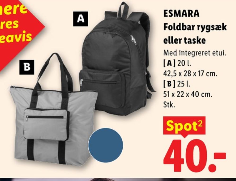 Esmara, Taske