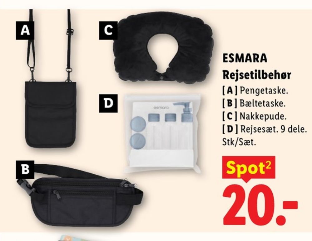 Esmara, Rejsetilbehør