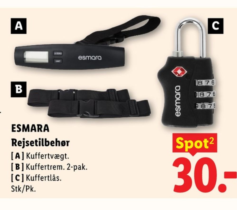 Esmara, Rejsetilbehør