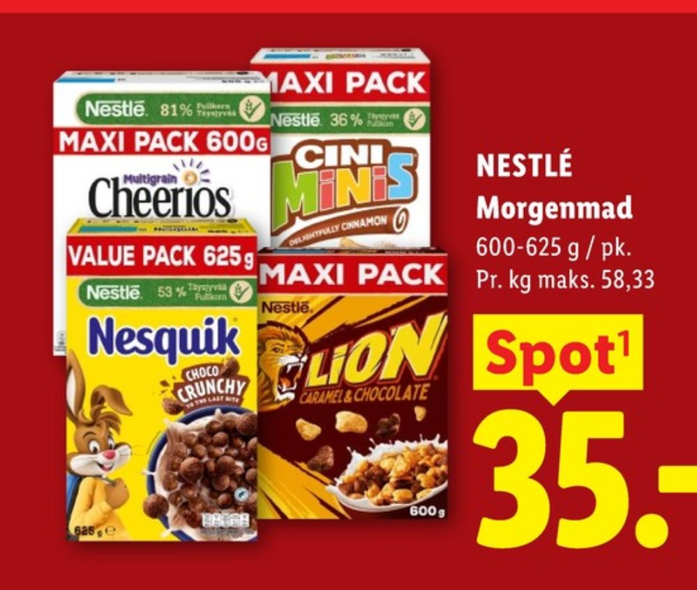 Nestlé Cini Mini, Morgenmadsprodukt