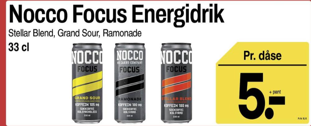 Nocco BCAA Focus Ramonade, Energidrik