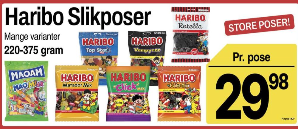 Haribo Top Star Mix, Slikposer