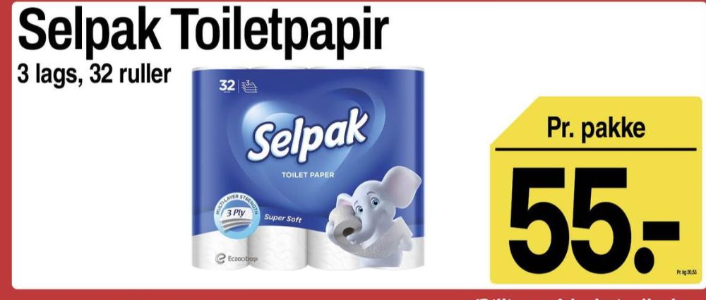 Selpak, Toiletpapir