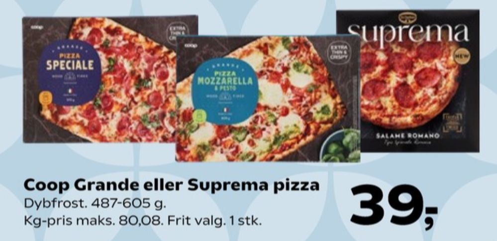 Coop, Pizza Mozzarella & Pesto