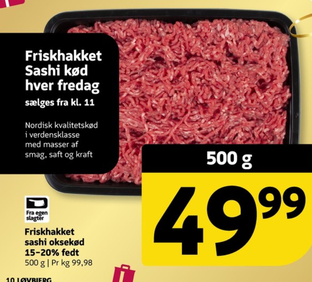 Hakket oksekød 15-20%