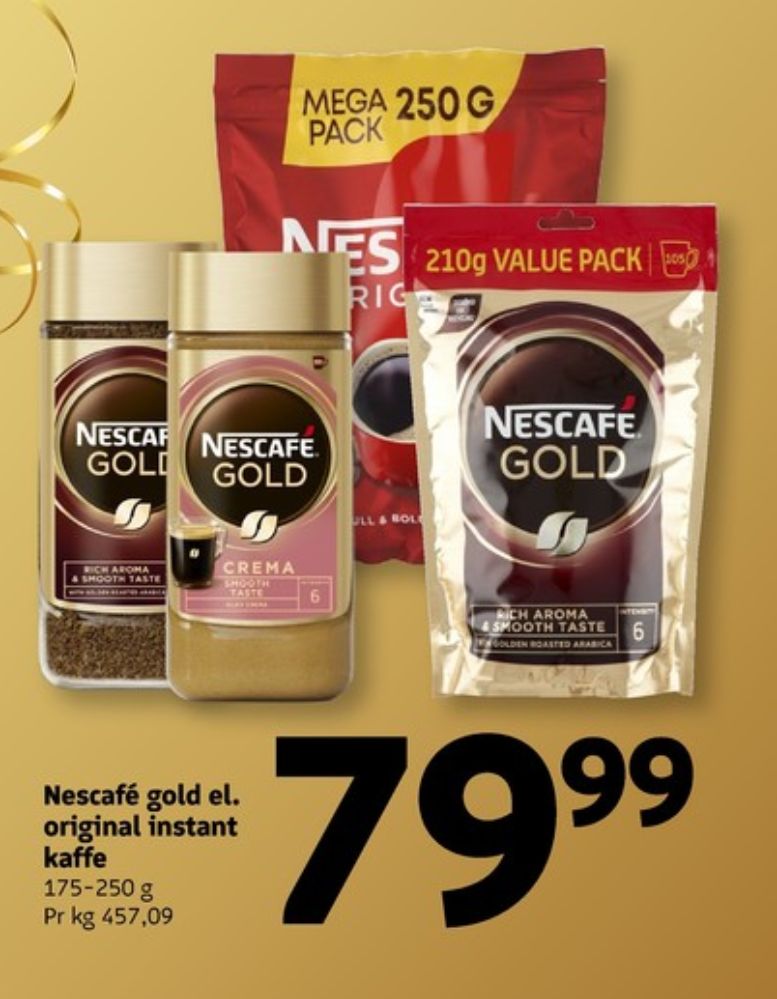 Nescafe Gold koffeinfri, Instant Kaffe