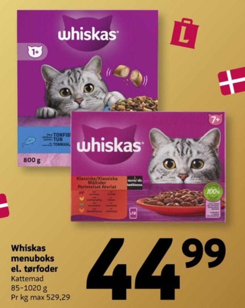 Whiskas, Kattefoder
