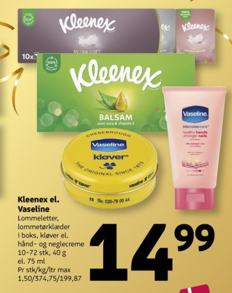 Kleenex, Lommetørklæder