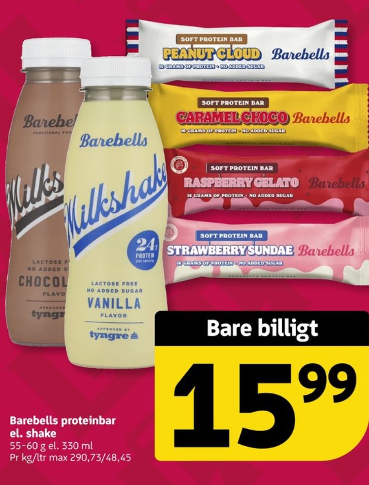 Barebells, Milkshake Vanilla
