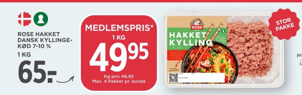 Rose, Hakket kylling 7-10%