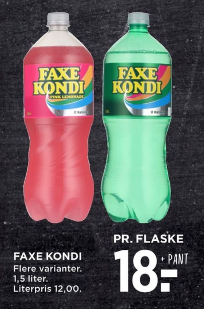 Faxe Kondi 0 Kalorier Pink Lemonade, Sportssodavand