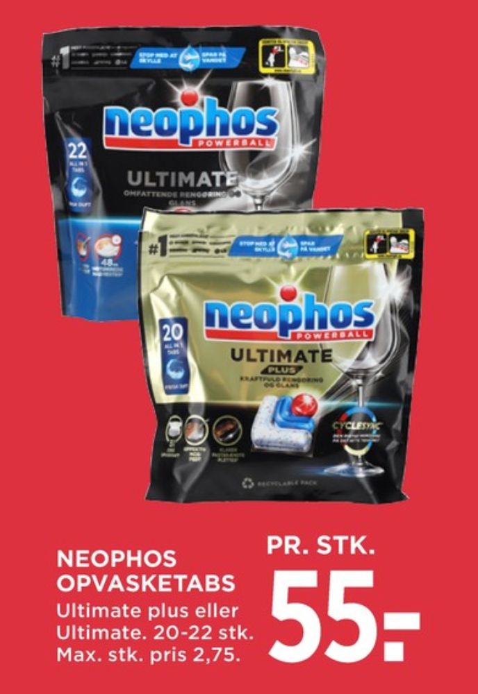 Neophos, Maskinopvask-tabs