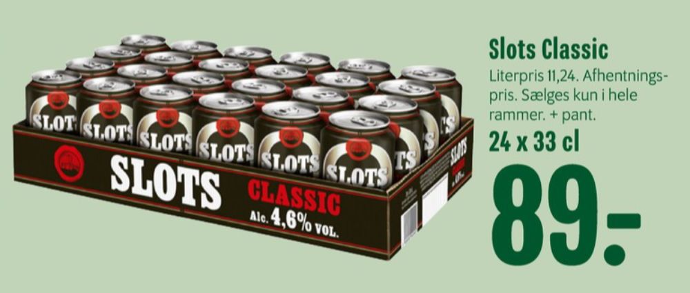 Slots Classic, Øl 24 pk.