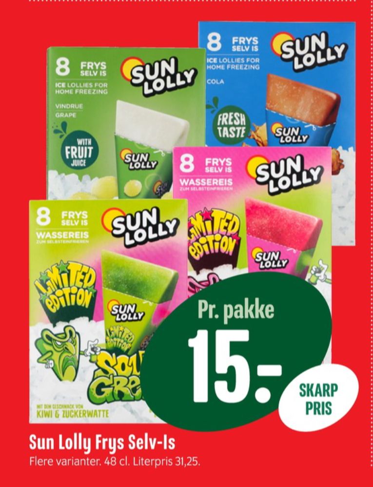 Sun Lolly, Is frys selv - Sour Pink