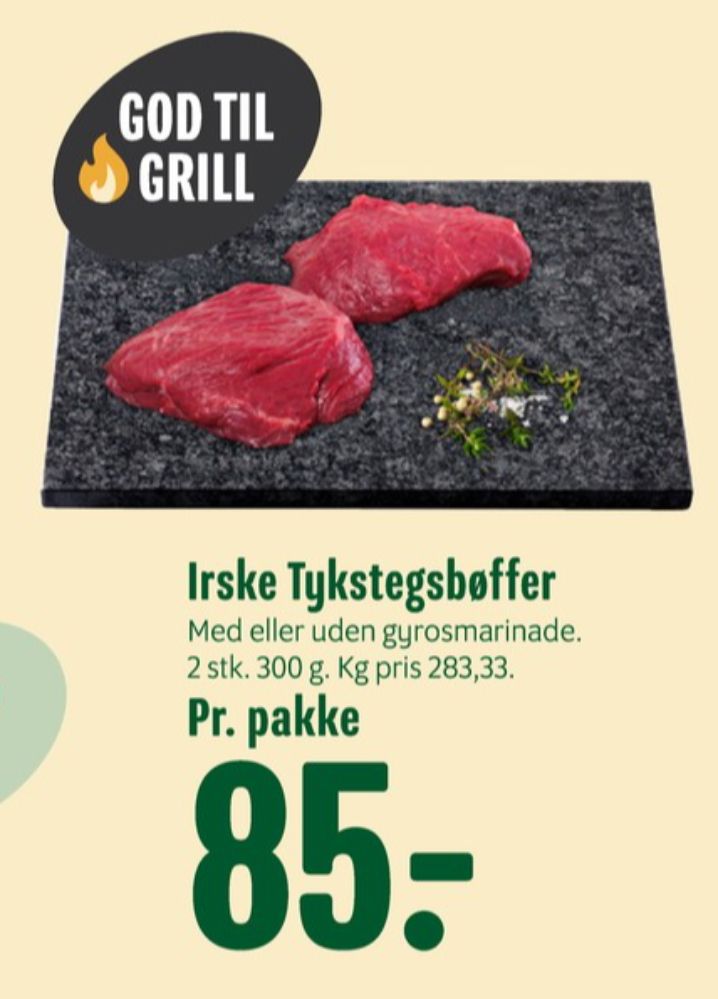 Oksetykstegsbøffer