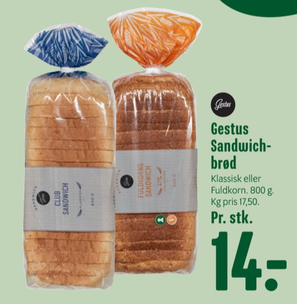 Gestus, Club Sandwichbrød