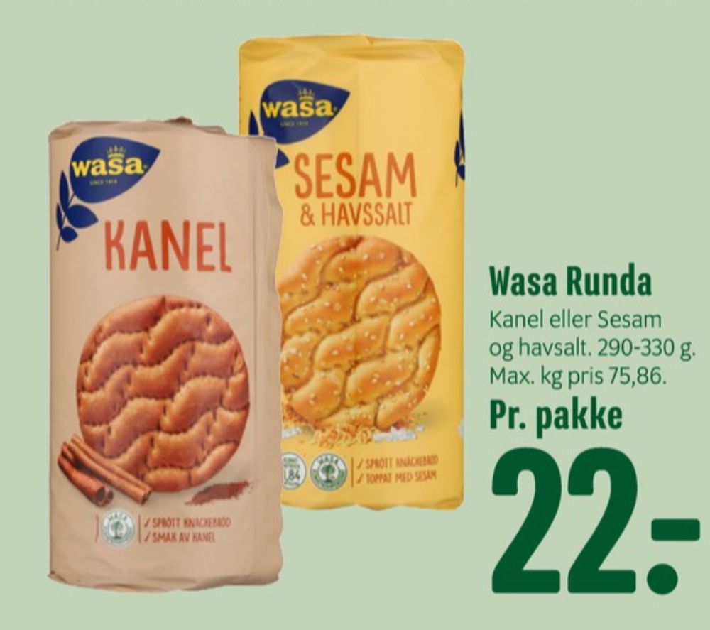 Wasa, Kanel knækbrød
