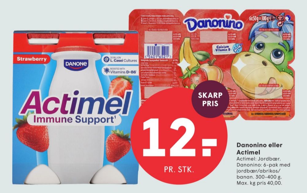 Danone Actimel, Drikkeyoghurt Jordbær