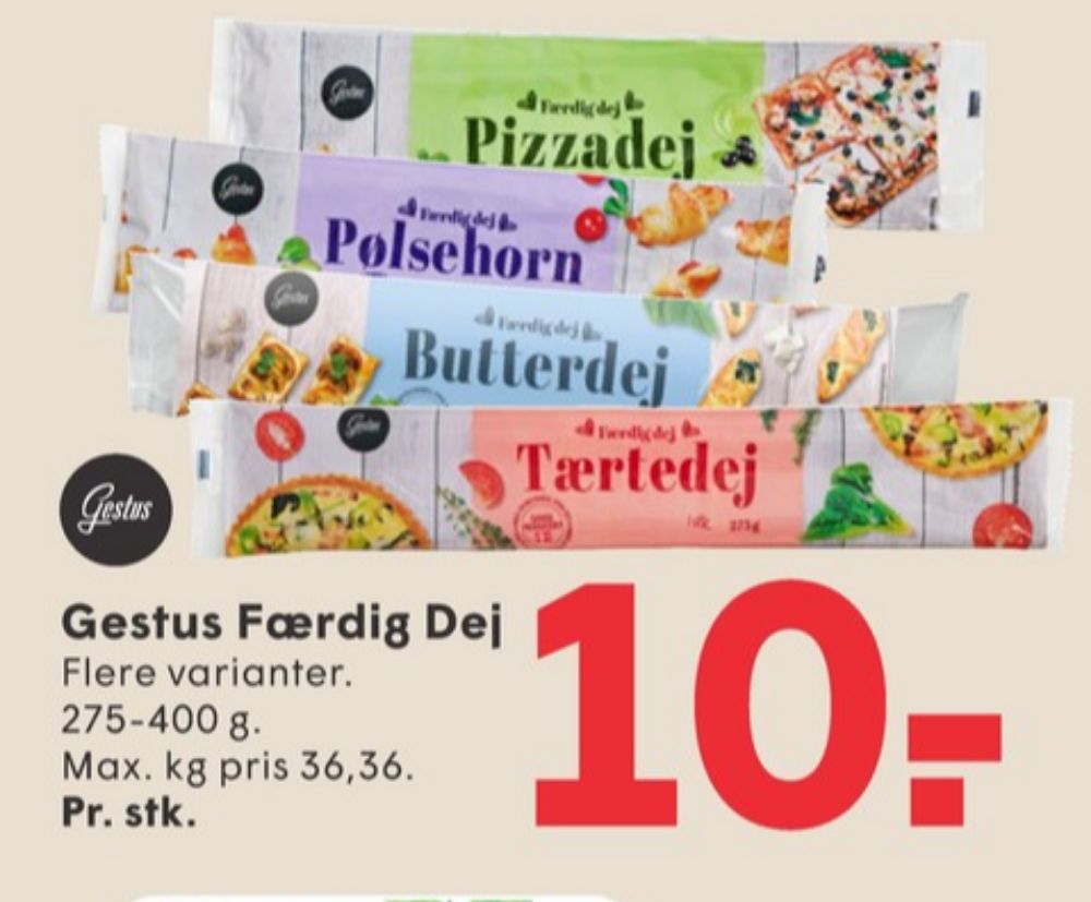 Gestus, Pølsehornsdej