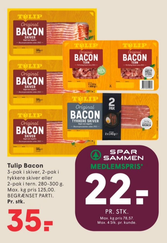 Tulip, Baconskiver