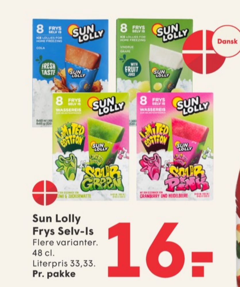 Sun Lolly, Is frys selv - Sour Pink