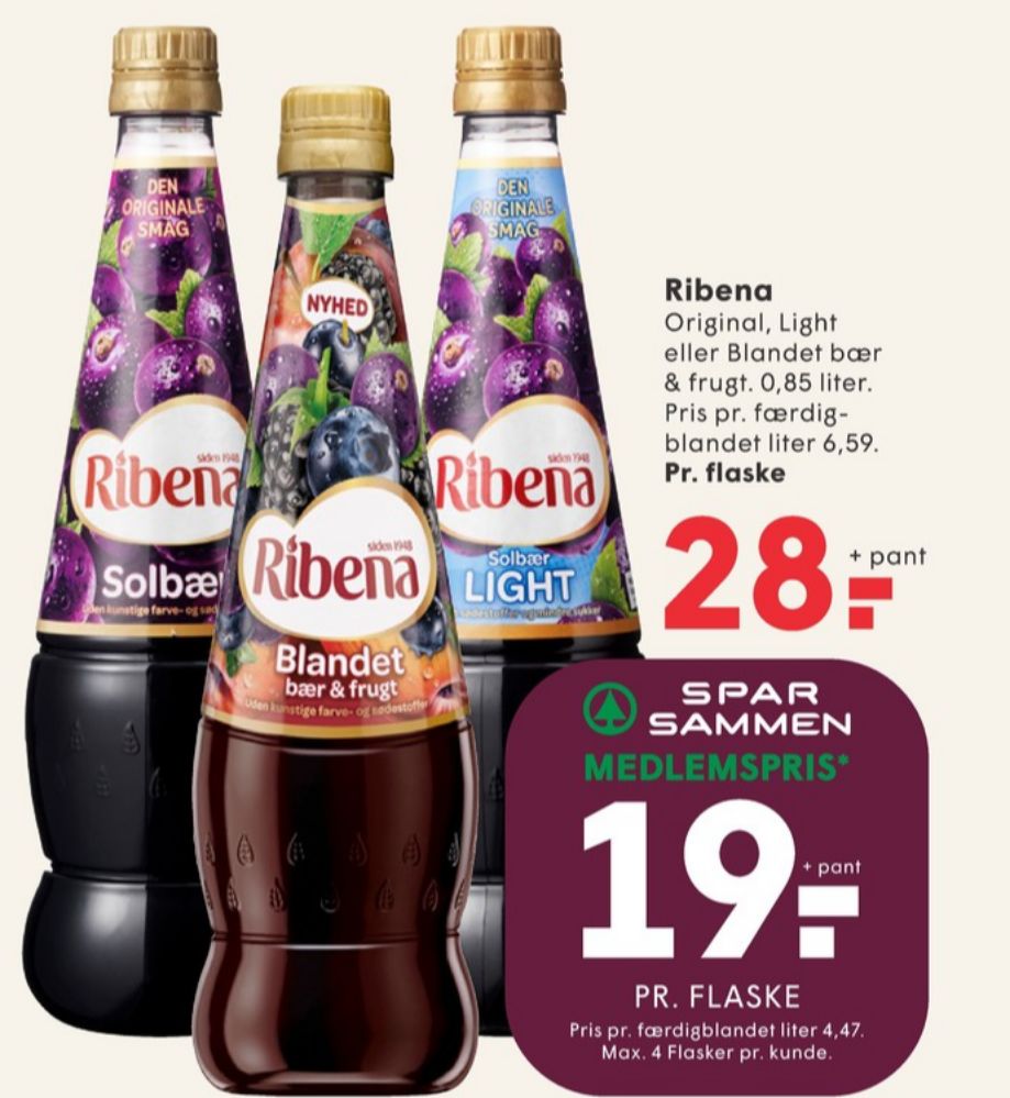 Ribena, Solbær Light Frugtsaft