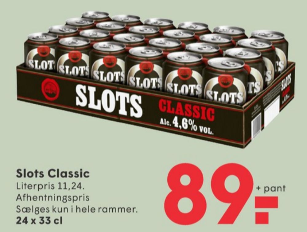 Slots Classic, Øl 24 pk.