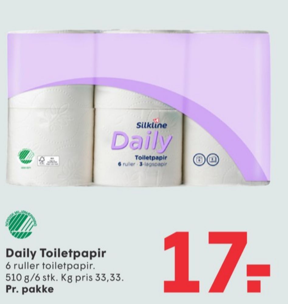 Silkline Daily, Toiletpapir